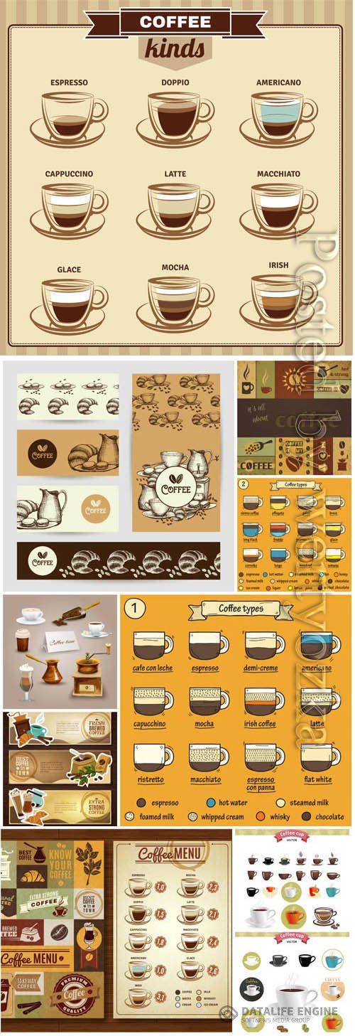 Coffee menu in vector