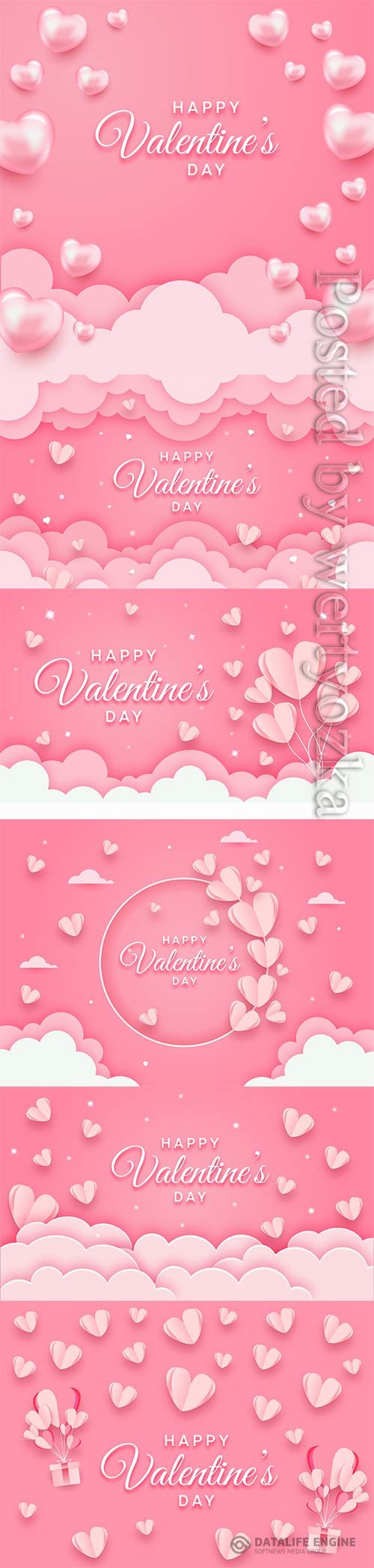 Happy valentines day concept in paper