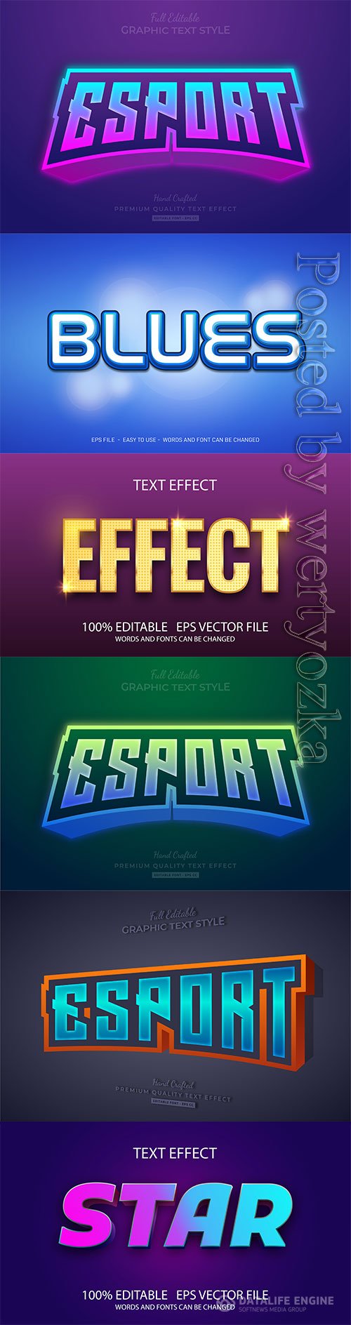 3d editable text style effect vector vol 257