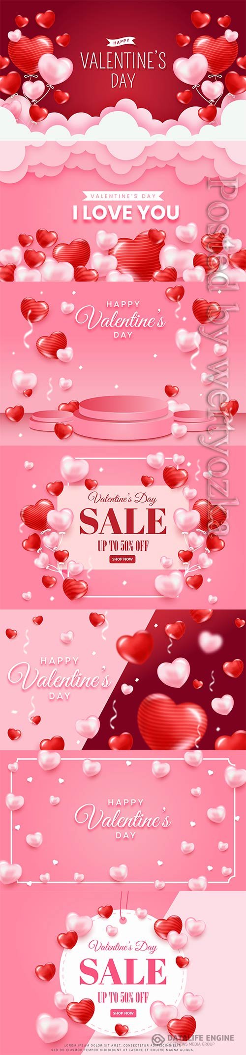 Valentine's day concept sale banner