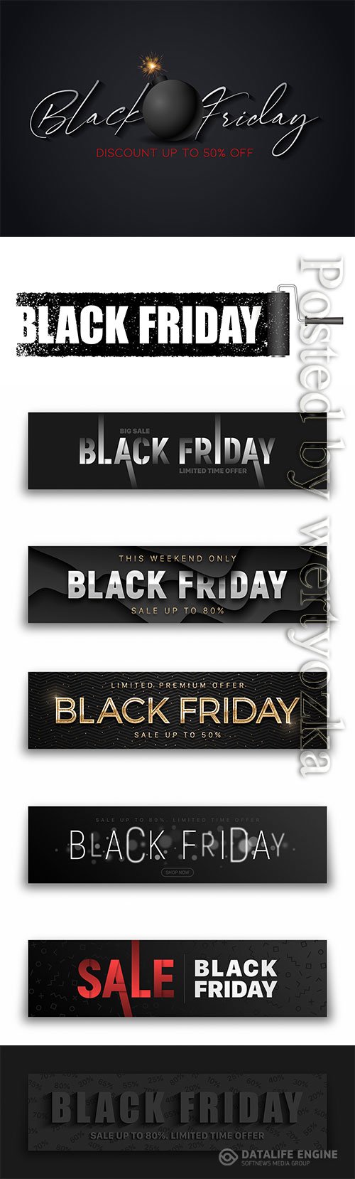 Black friday sale banner design