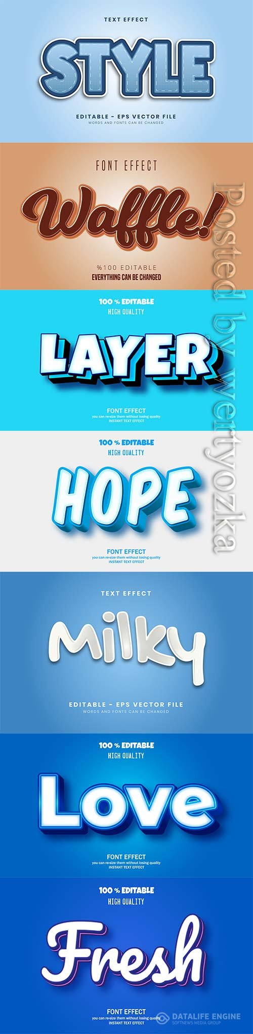 3d editable text style effect vector vol 245