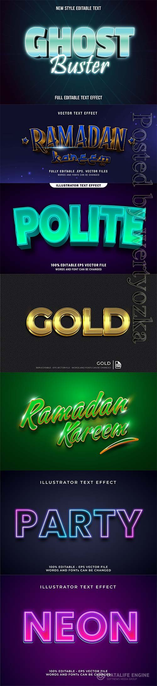 3d editable text style effect vector vol 307