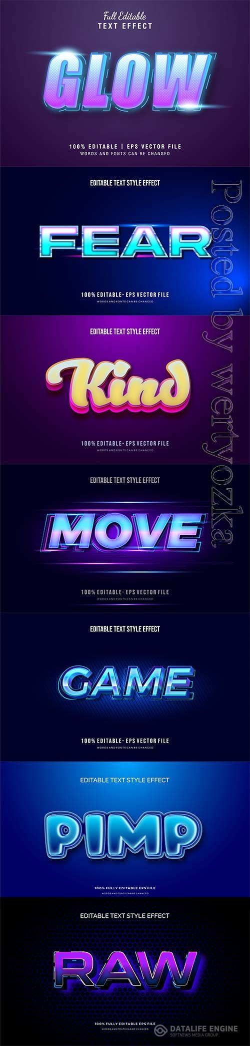 3d editable text style effect vector vol 304