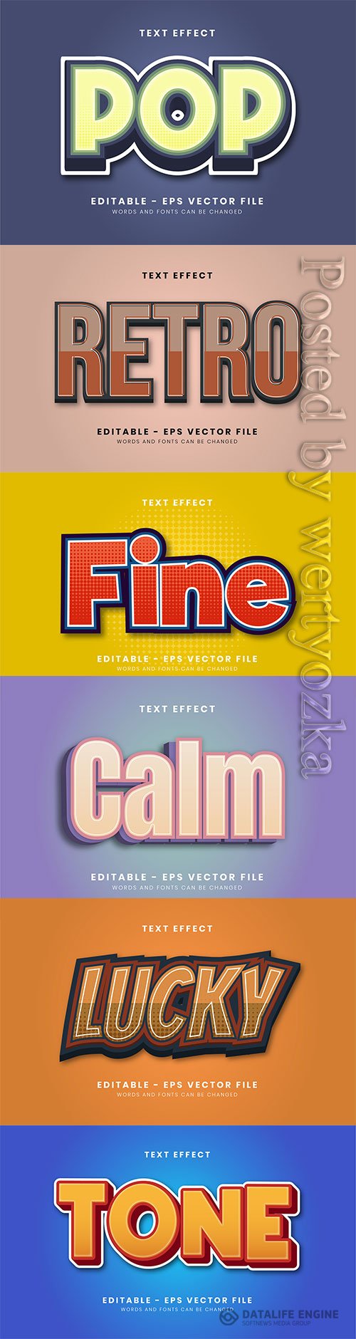 3d editable text style effect vector vol 282