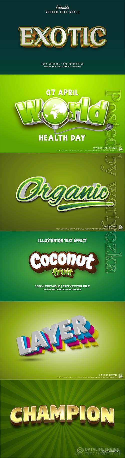 3d editable text style effect vector vol 315