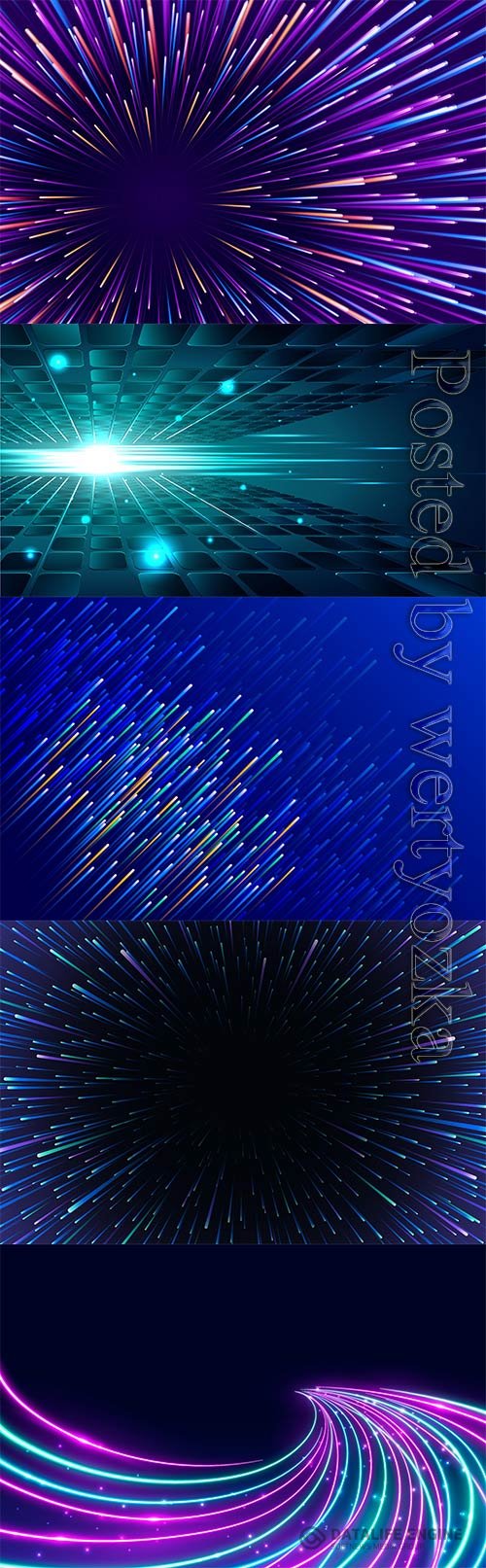 Abstract backgrounds with shining elements in vector