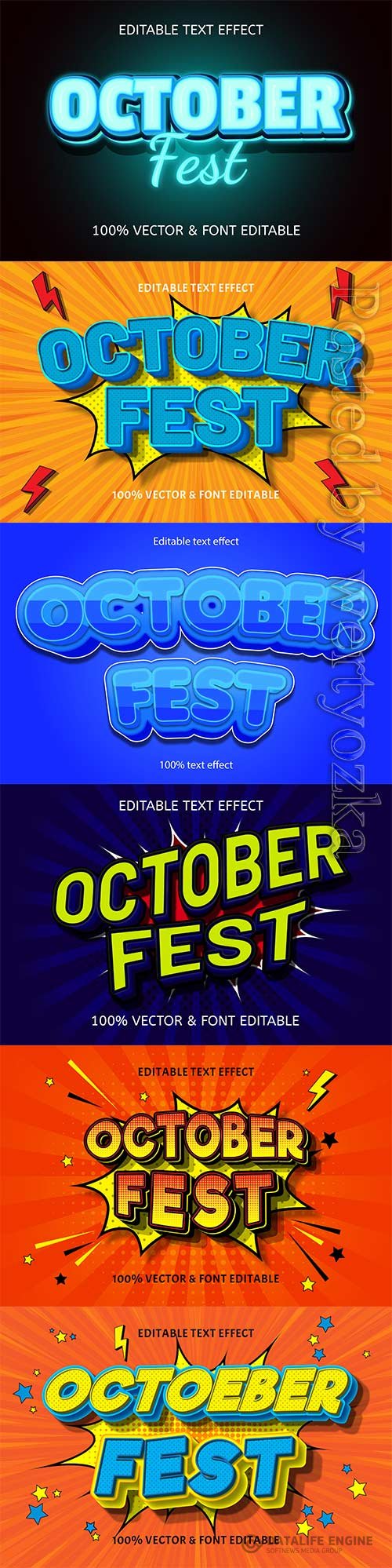 October fest editable text effect vol 11