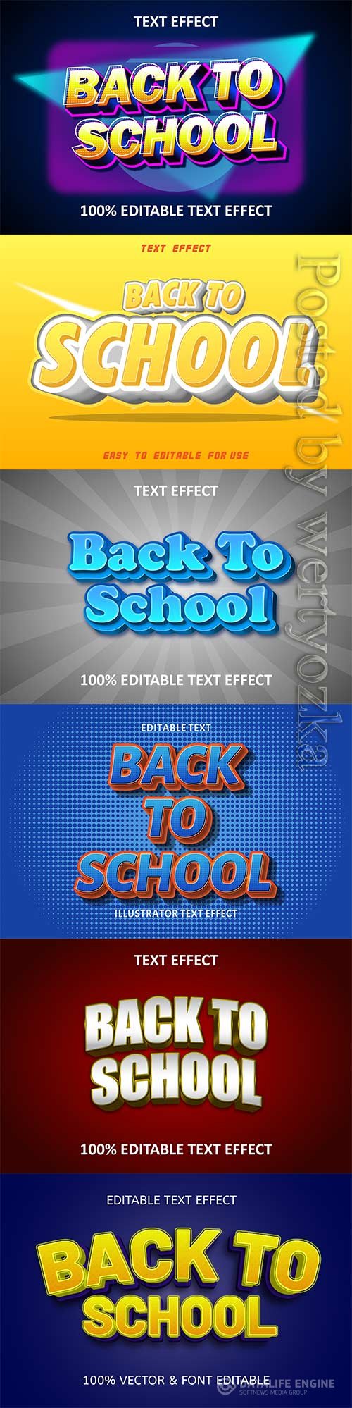 Back to school editable text effect vol 12