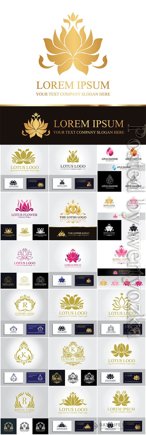 Logos for business companies in vector