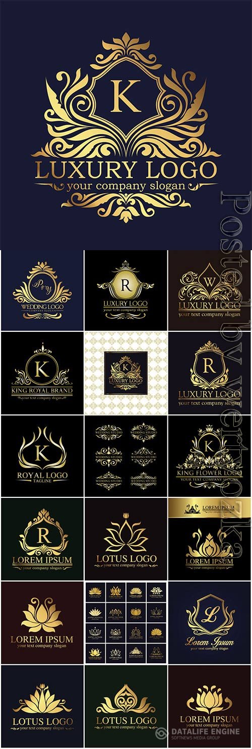 Elegant logos for business companies in vector