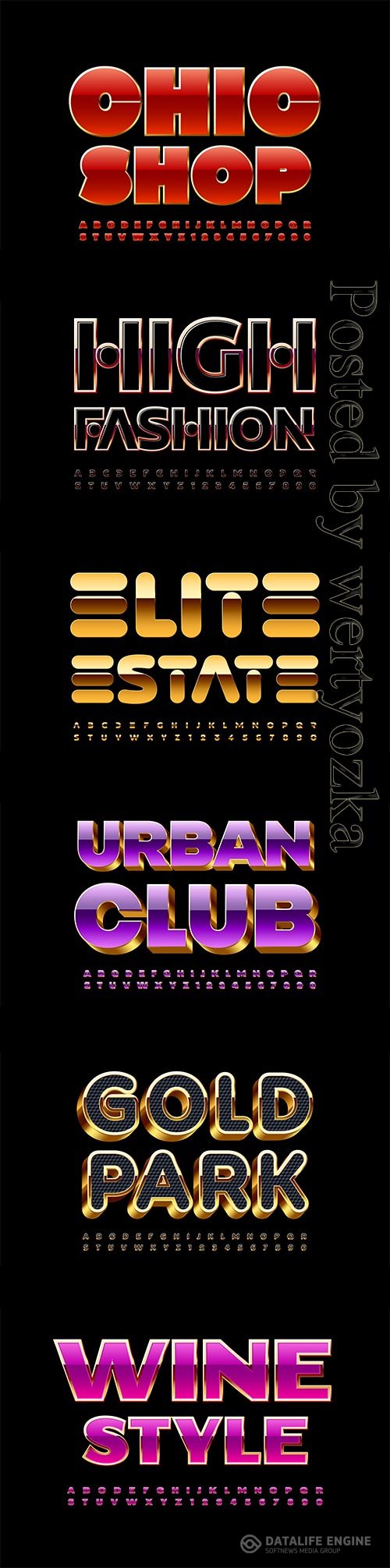 3d editable text style effect vector vol 677