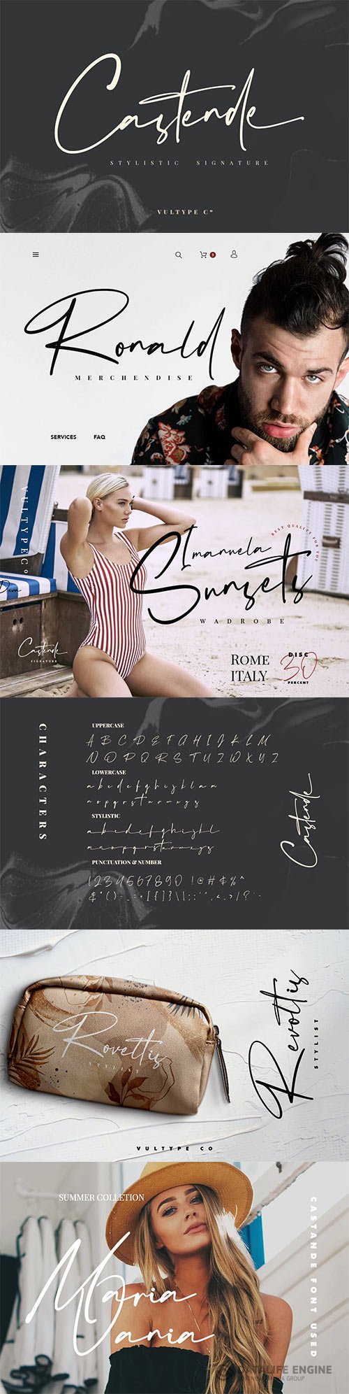 Castende - Signature Script Font