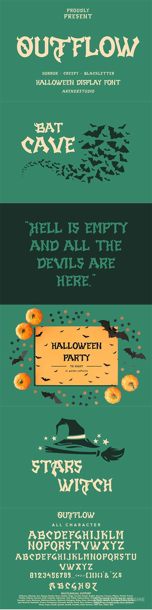 Outflow - Halloween Display Font