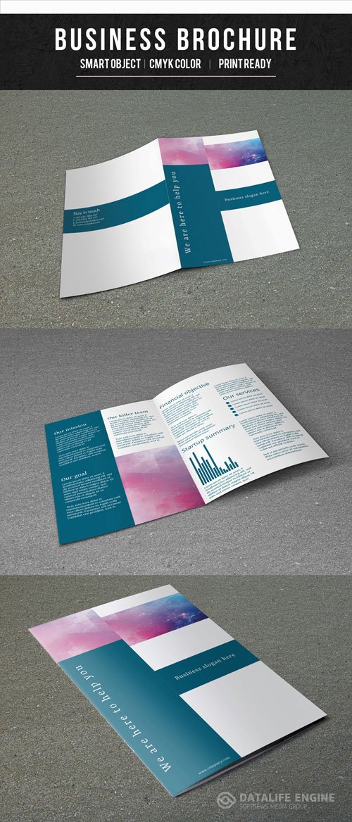 Teal Business Brochure Layout 4