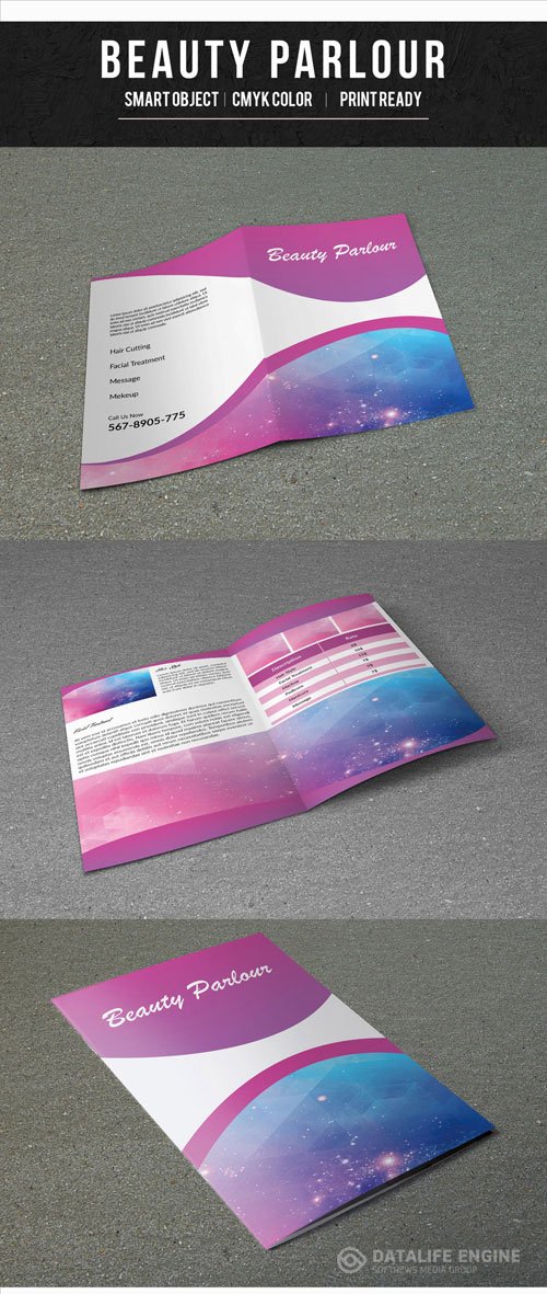 Pink Wavy Border Brochure Layout 1