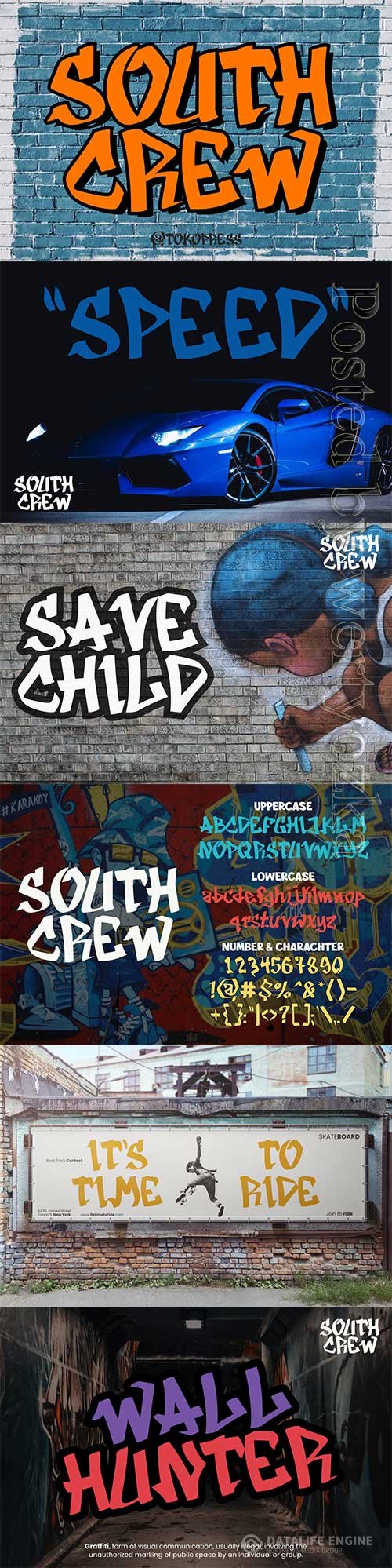 South Crew - graffiti font