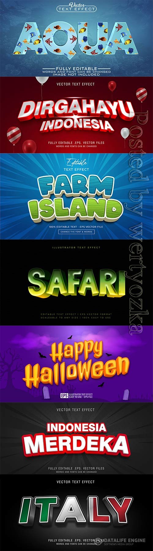 3d editable text style effect vector vol 780