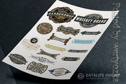 Vector of 16 logos and badges