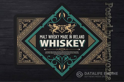 Vintage Liquor Label Packaging Layout