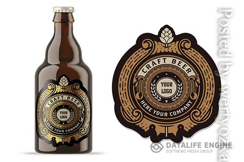 Vintage Style Beer Label Layout