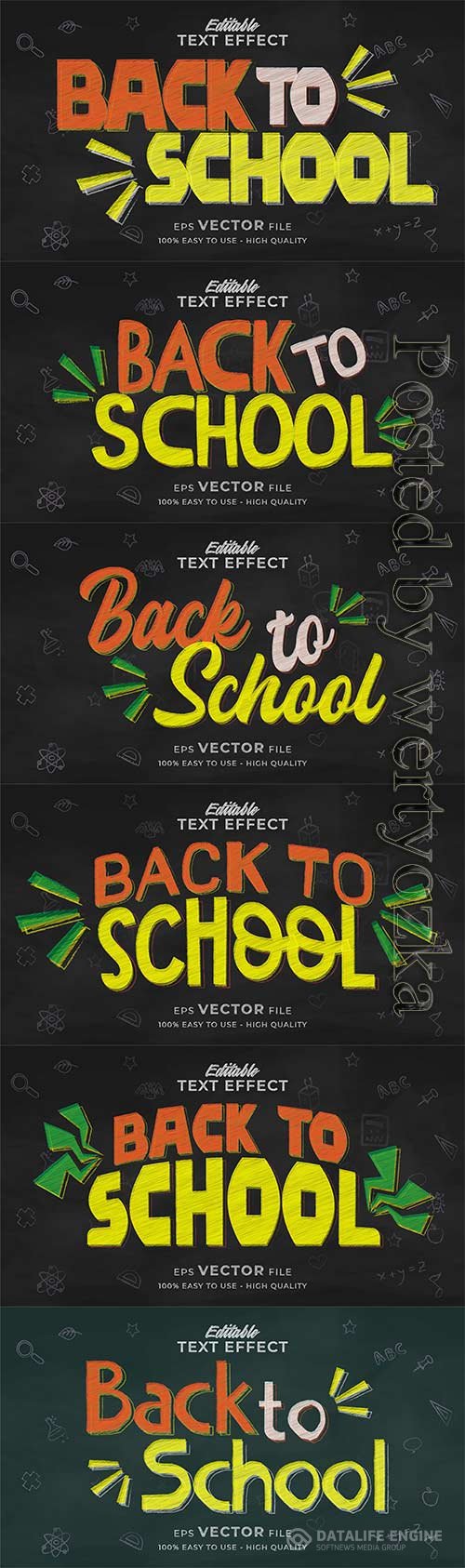 3d editable text style effect vector vol 817