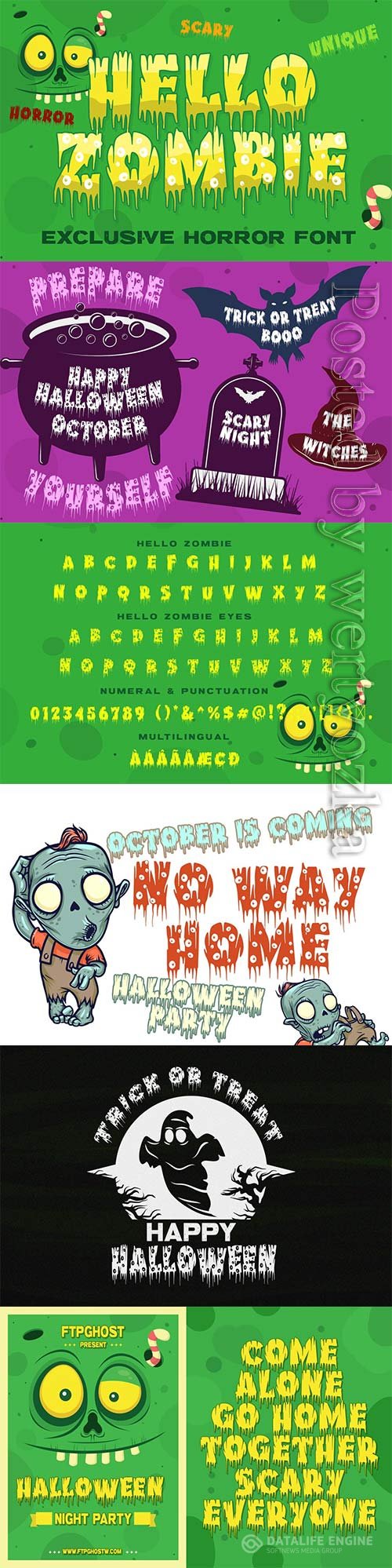 Hello Zombie Horror Font