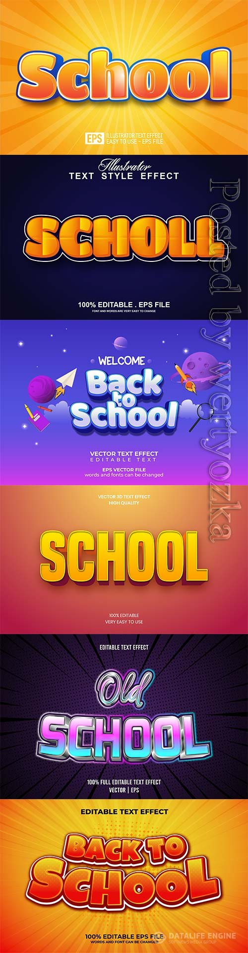 Back to school editable text effect vol 18