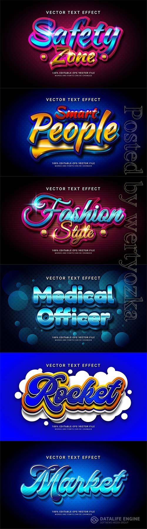 3d editable text style effect vector vol 840