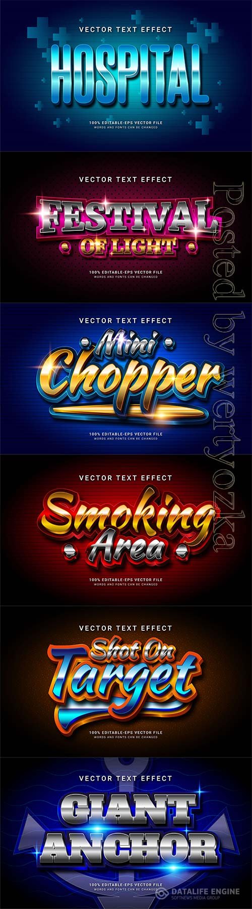 3d editable text style effect vector vol 839