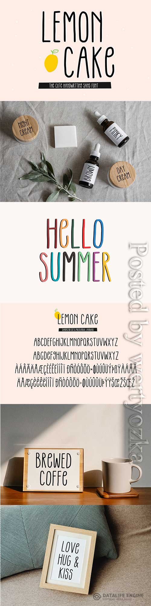 Font Lemon Cake - The Cute Handwriting Sans