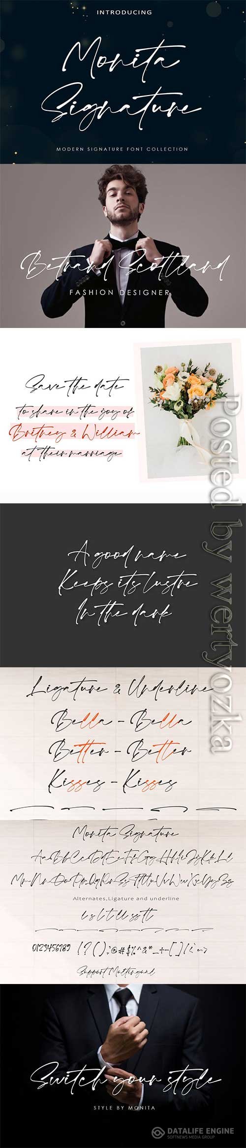 Font Monita Signature