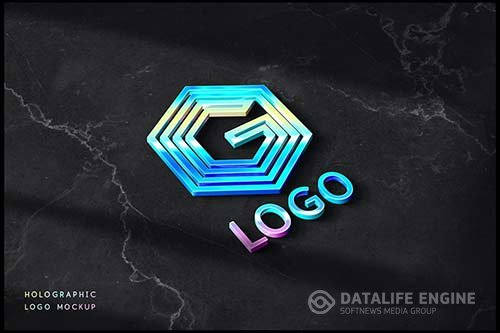 Holographic Logo Mockup