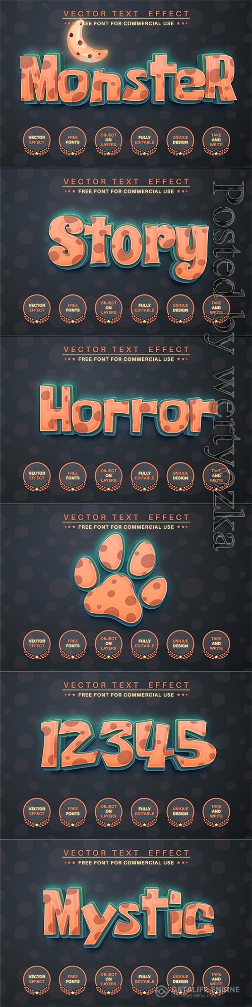 Halloween Monster - edit text effect, font style