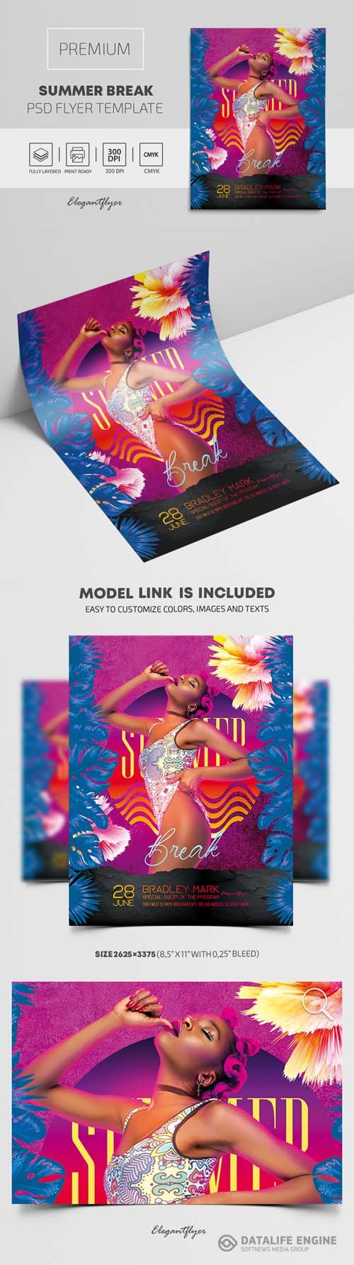 Summer Break Premium PSD Flyer Template