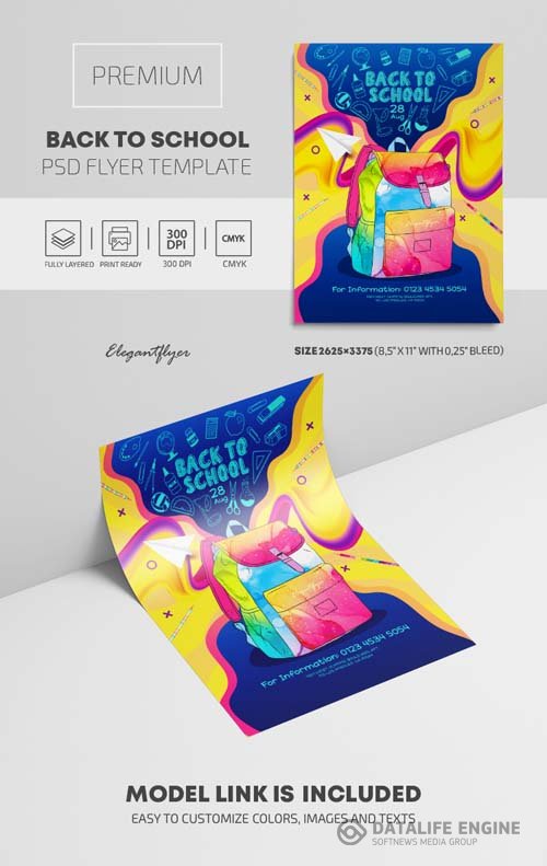 Back to School Premium PSD Flyer Template vol 4