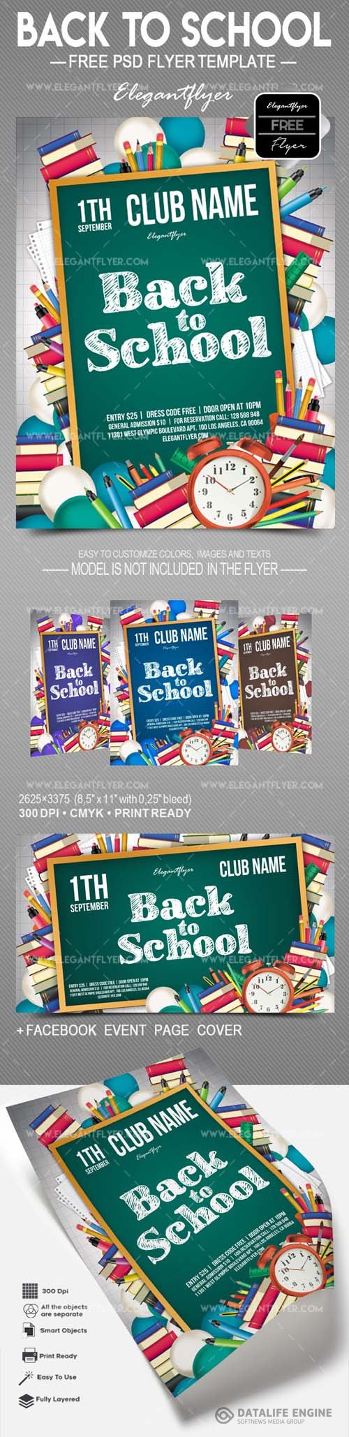 Back to School Flyer PSD Template vol 6