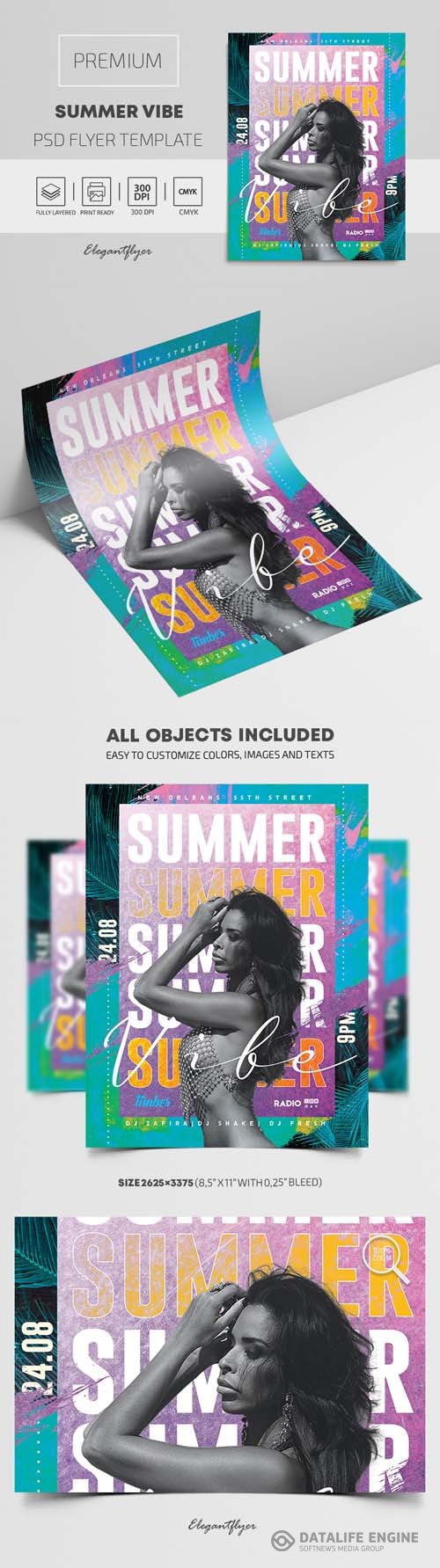 Summer Vibe Premium PSD Flyer Template