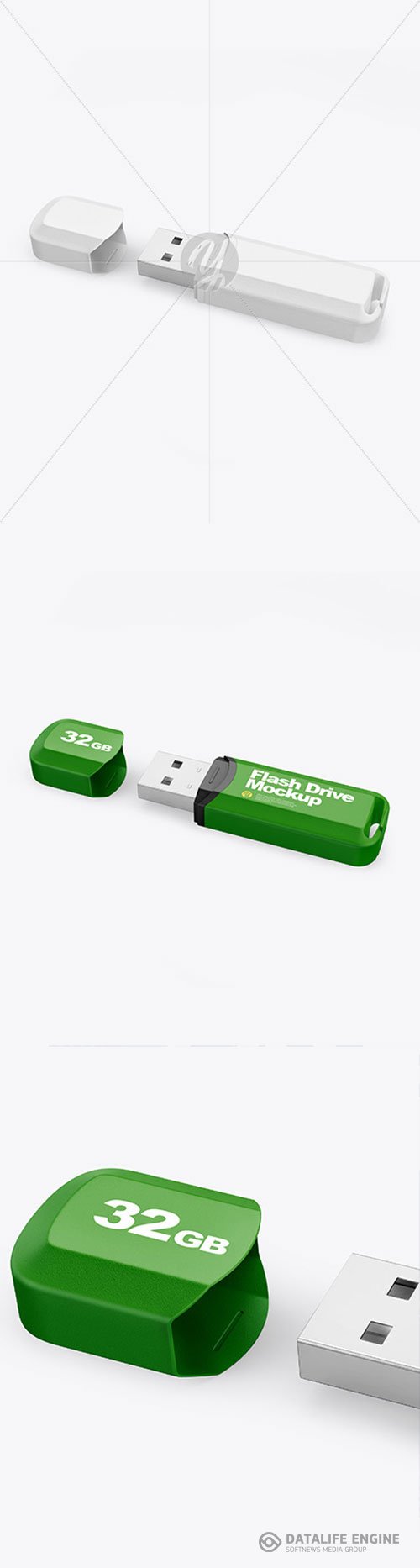 Textured USB Flash Drive Mockup 86504