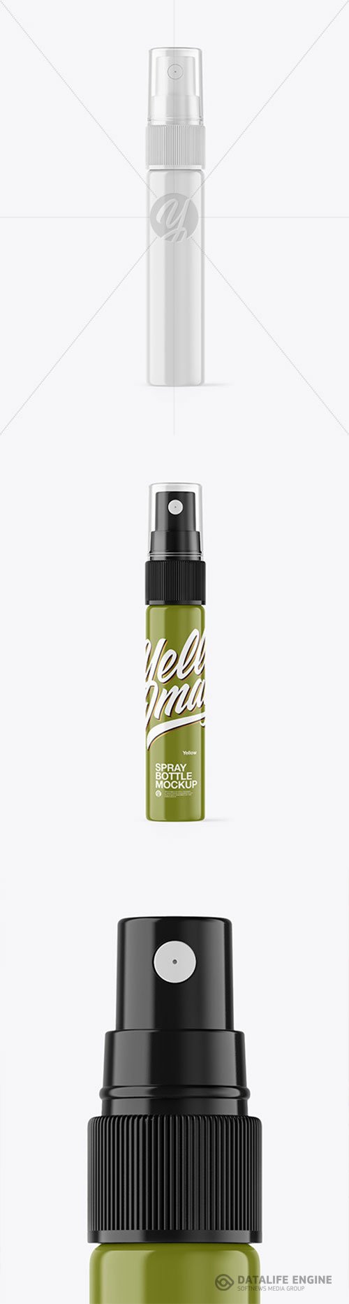 Glossy Spray Bottle Mockup 86592