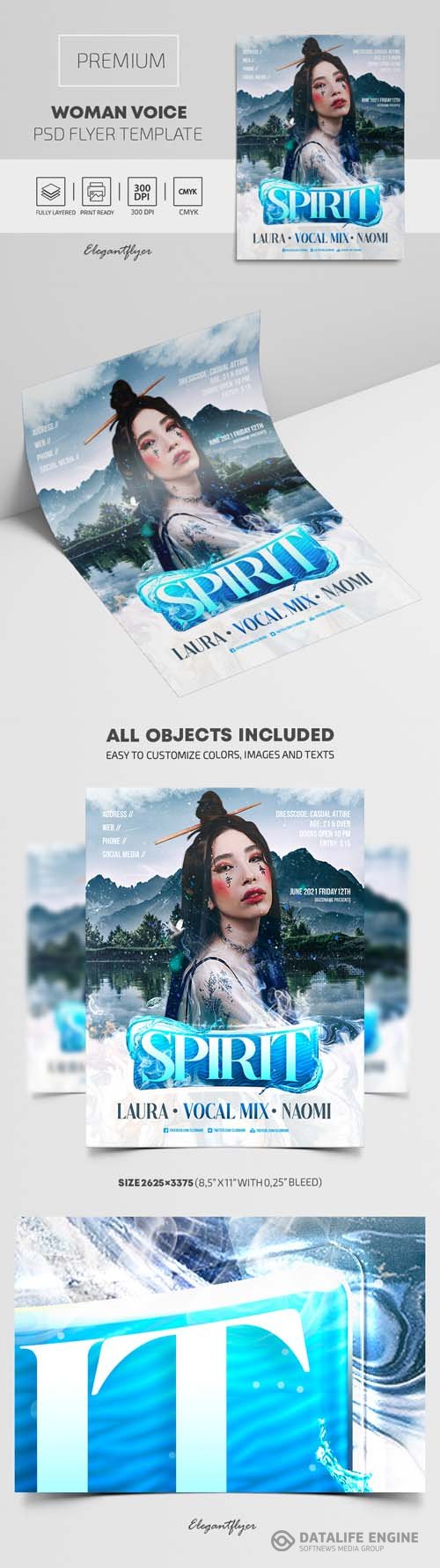 Woman Voice Premium PSD Flyer Template