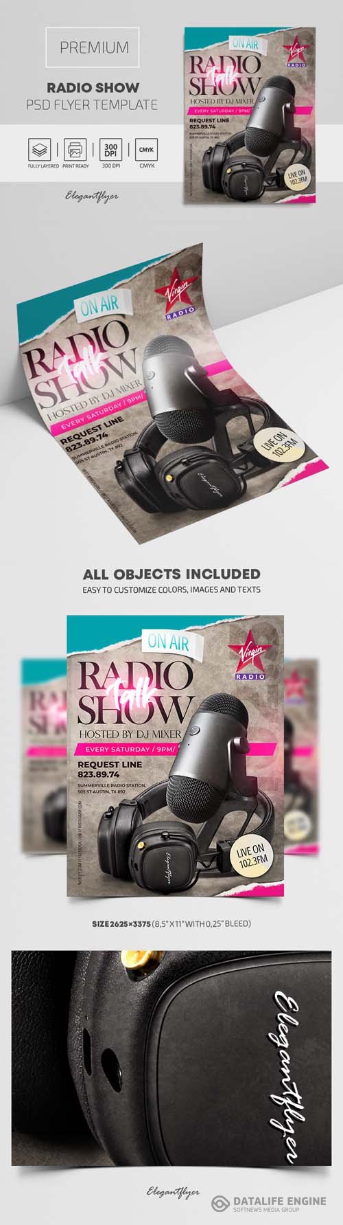 Radio Show Premium PSD Flyer Template