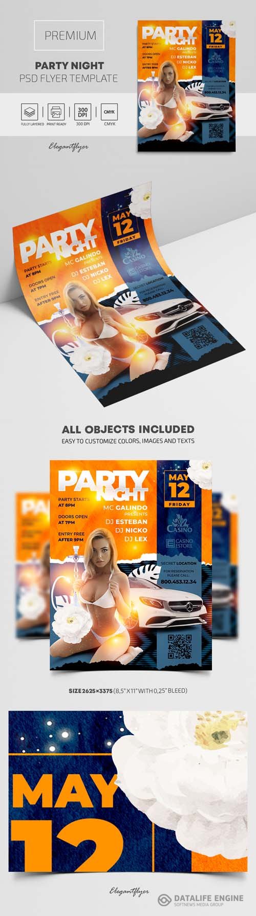 Party Night Premium PSD Flyer Template