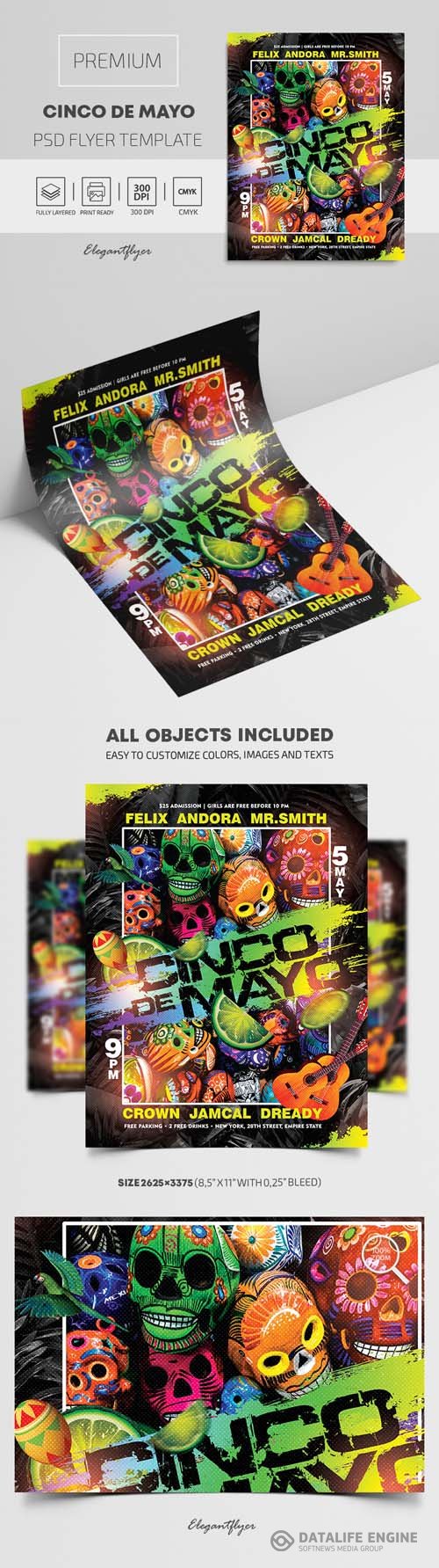 Cinco de Mayo Premium PSD Flyer Template