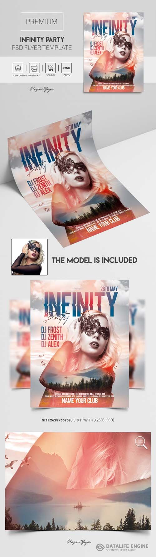 Infinity Party Flyer PSD Template