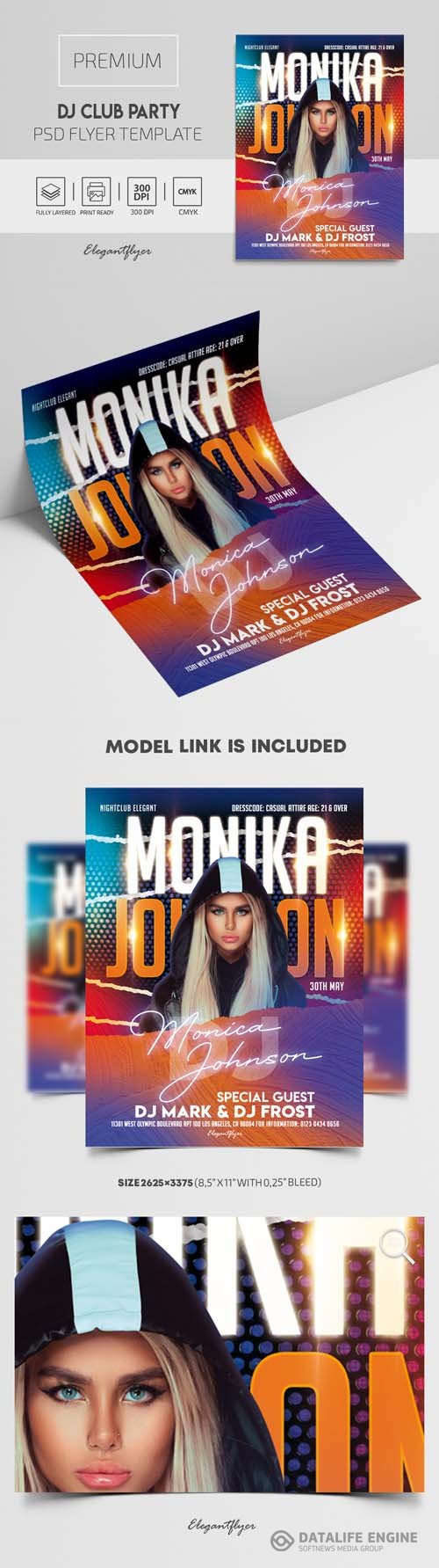 DJ Club Party Premium PSD Flyer Template