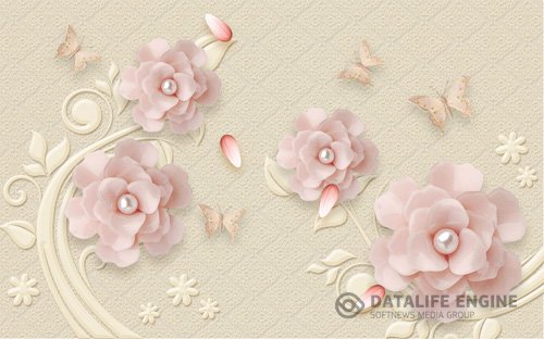 3d flower three dimensional relief background wall