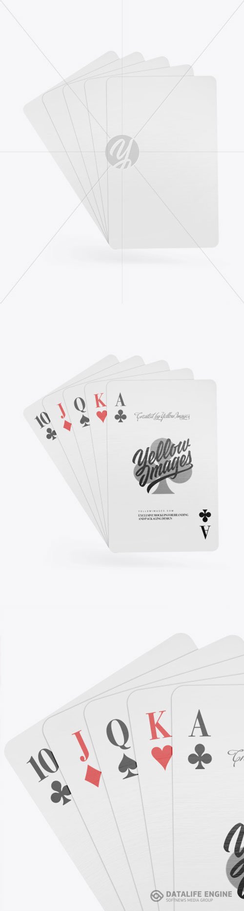 Five Playing Cards Mockup 86452