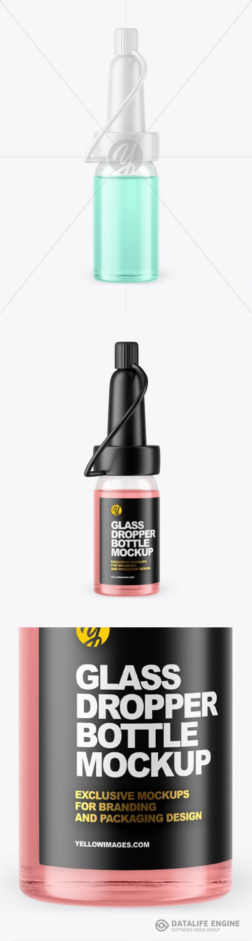 Glass Dropper Bottle Mockup 86434