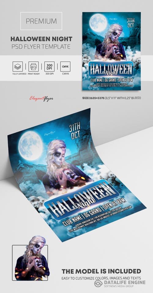 Halloween Night Premium PSD Flyer Template vol 2